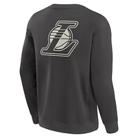 Men's Fanatics Gray Los Angeles Lakers Elements Future Ground Lettering Pullover Sweatshirt
