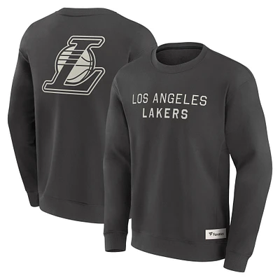 Men's Fanatics Gray Los Angeles Lakers Elements Future Ground Lettering Pullover Sweatshirt