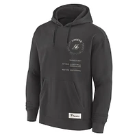 Men's Fanatics Gray Los Angeles Lakers Future Ground Info Elements Premium Pullover Hoodie