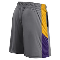 Men's Fanatics  Gray Los Angeles Lakers Practice Performance Shorts