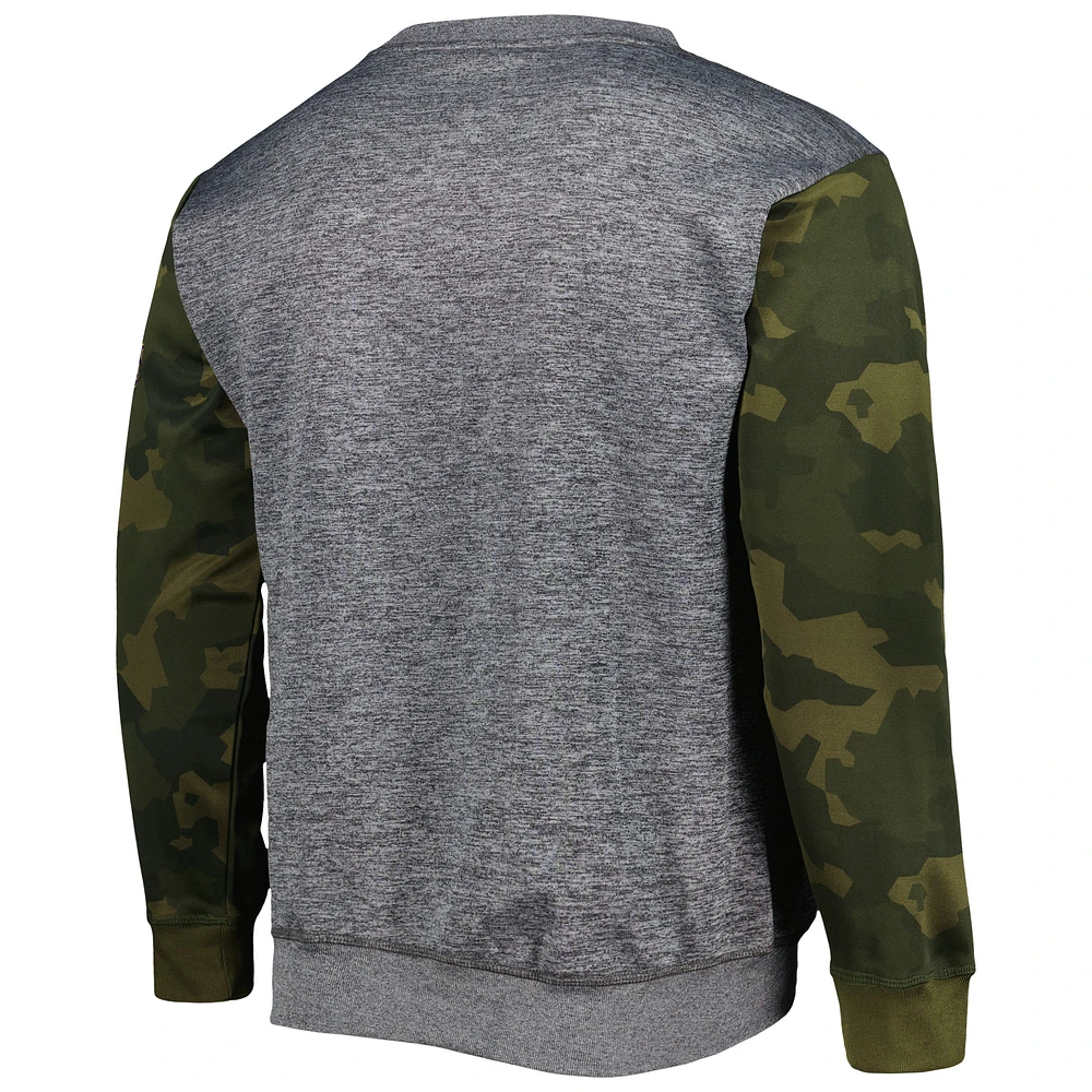 Sweat-shirt cousu camouflage Fanatics Heather Charcoal Los Angeles Lakers pour hommes