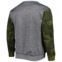 Men's Fanatics Heather Charcoal Los Angeles Lakers Camo Stitched Sweatshirt