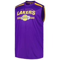 Débardeur violet Fanatics pour hommes des Lakers de Los Angeles Big & Tall Birdseye Muscle