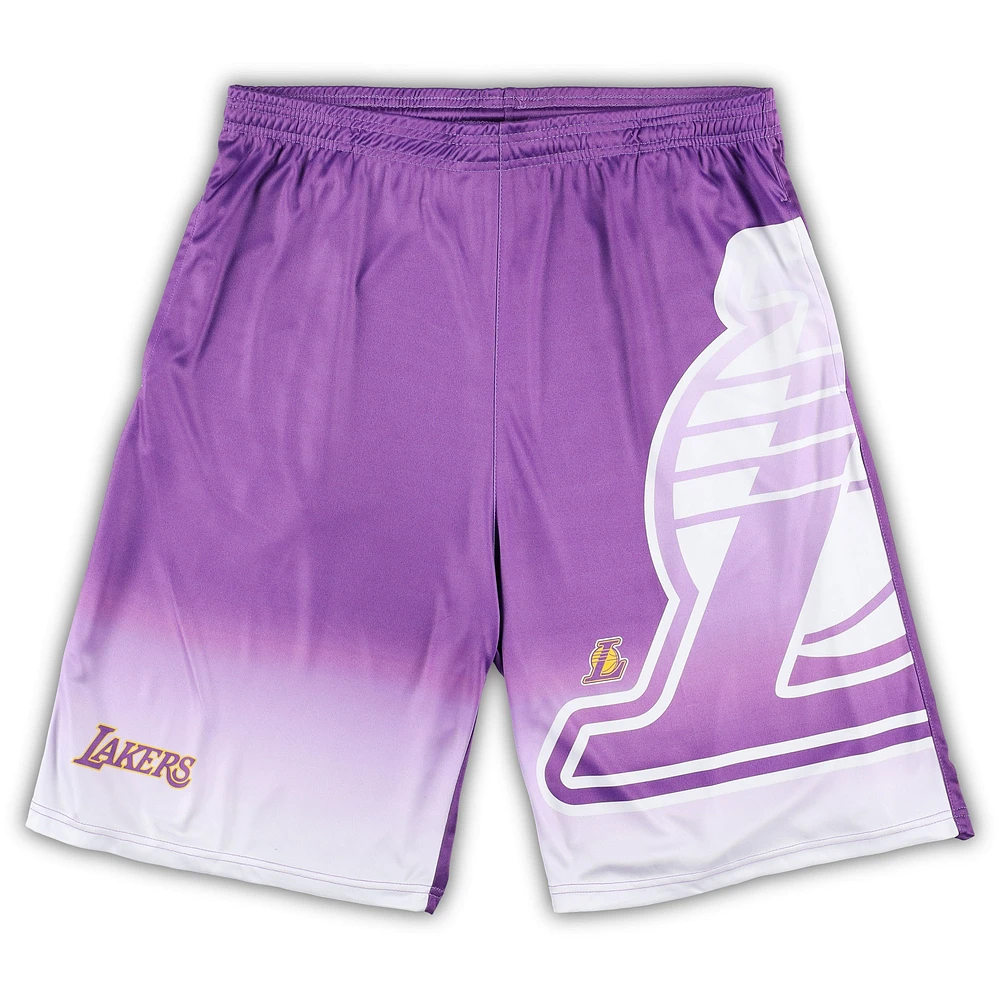 Short graphique violet Fanatics pour hommes des Los Angeles Lakers Big & Tall