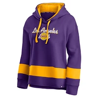 Men's Fanatics Purple Los Angeles Lakers Block Party Major Play - Pullover Hoodie