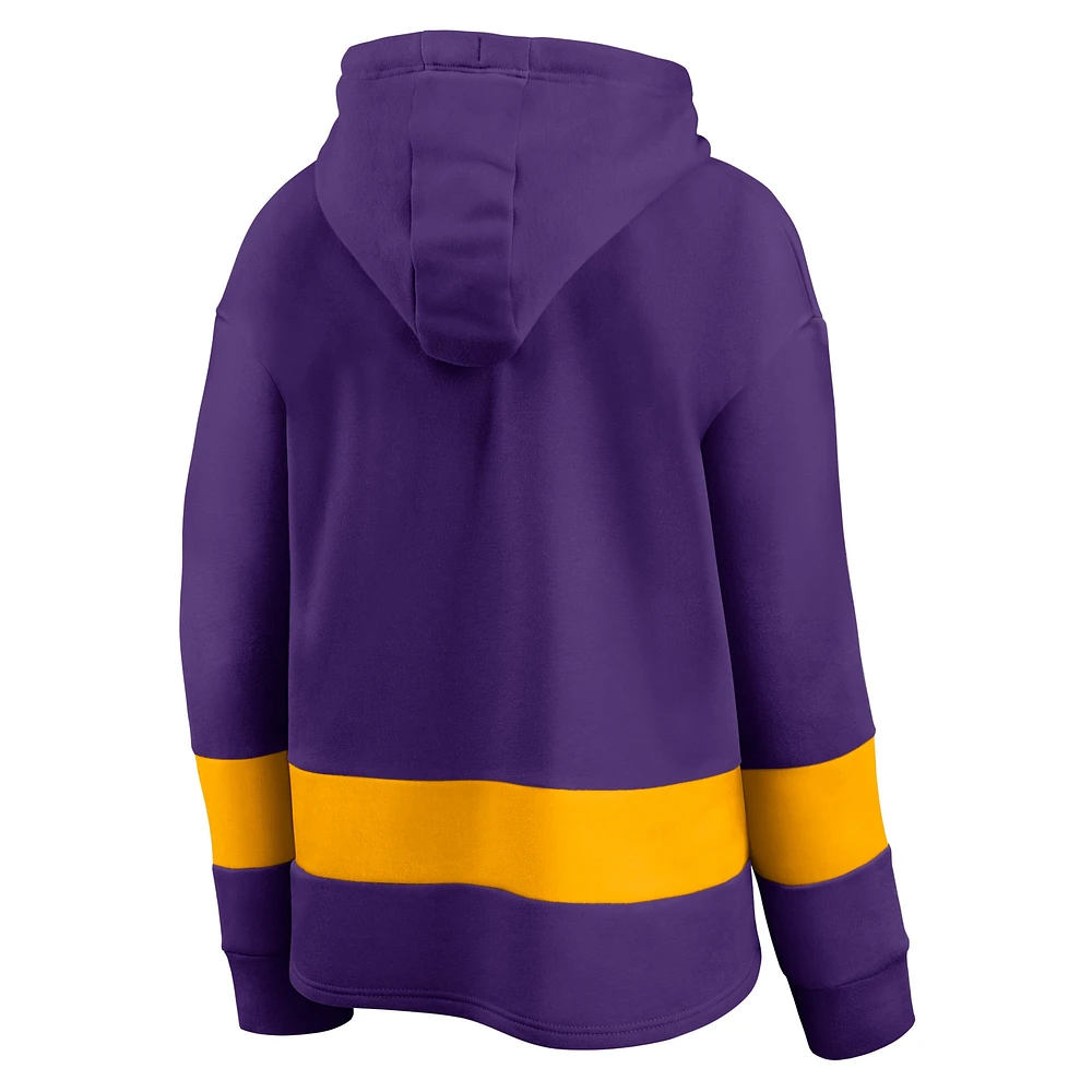 Men's Fanatics Purple Los Angeles Lakers Block Party Major Play - Pullover Hoodie