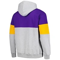 Men's Fanatics Purple Los Angeles Lakers Contrast Pieced Pullover Hoodie