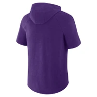 Men's Fanatics Purple Los Angeles Lakers Pass Legend Raglan Hoodie T-Shirt