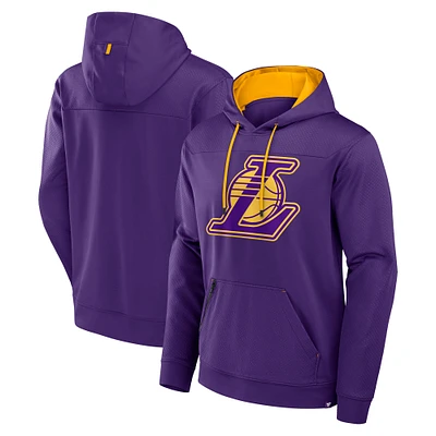 Sweat à capuche violet Fanatics pour hommes Los Angeles Lakers Reserve Defender