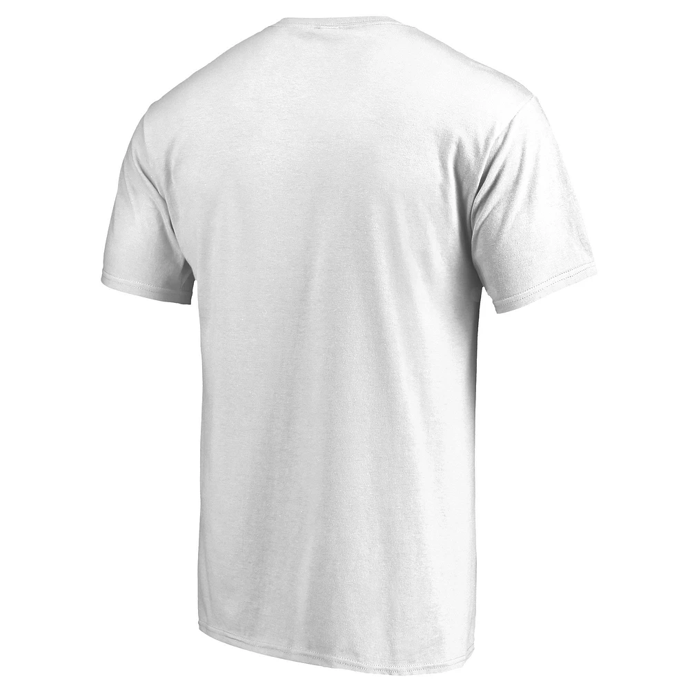 T-shirt blanc avec logo de l'équipe principale des Los Angeles Lakers Fanatics pour hommes