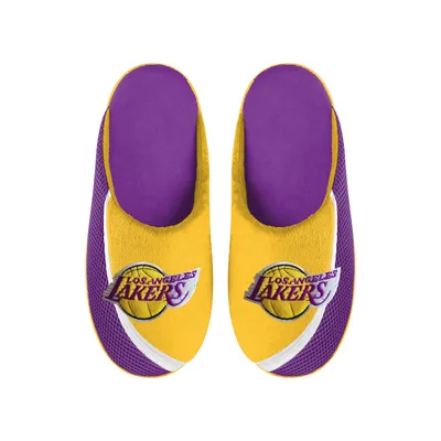 Los Angeles Lakers FOCO Big Logo Color Edge Slippers