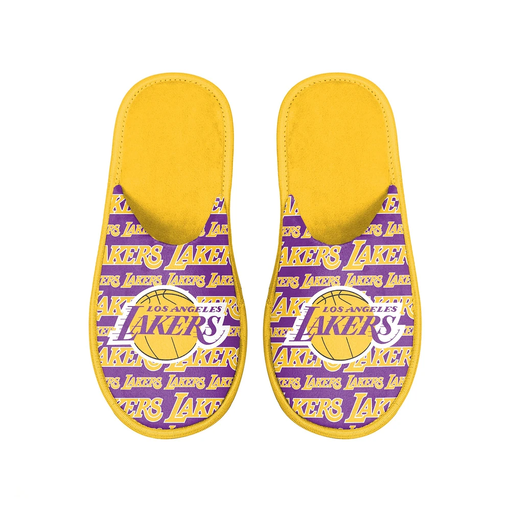 Chaussons FOCO Los Angeles Lakers Scuff Logo pour homme