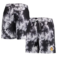 Men's G-III Sports by Carl Banks Black Los Angeles Lakers Splash Volley Swim Shorts