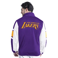 Veste de survêtement zippée intégrale G-III Sports by Carl Banks pour homme, violet/blanc, Los Angeles Lakers Back Field