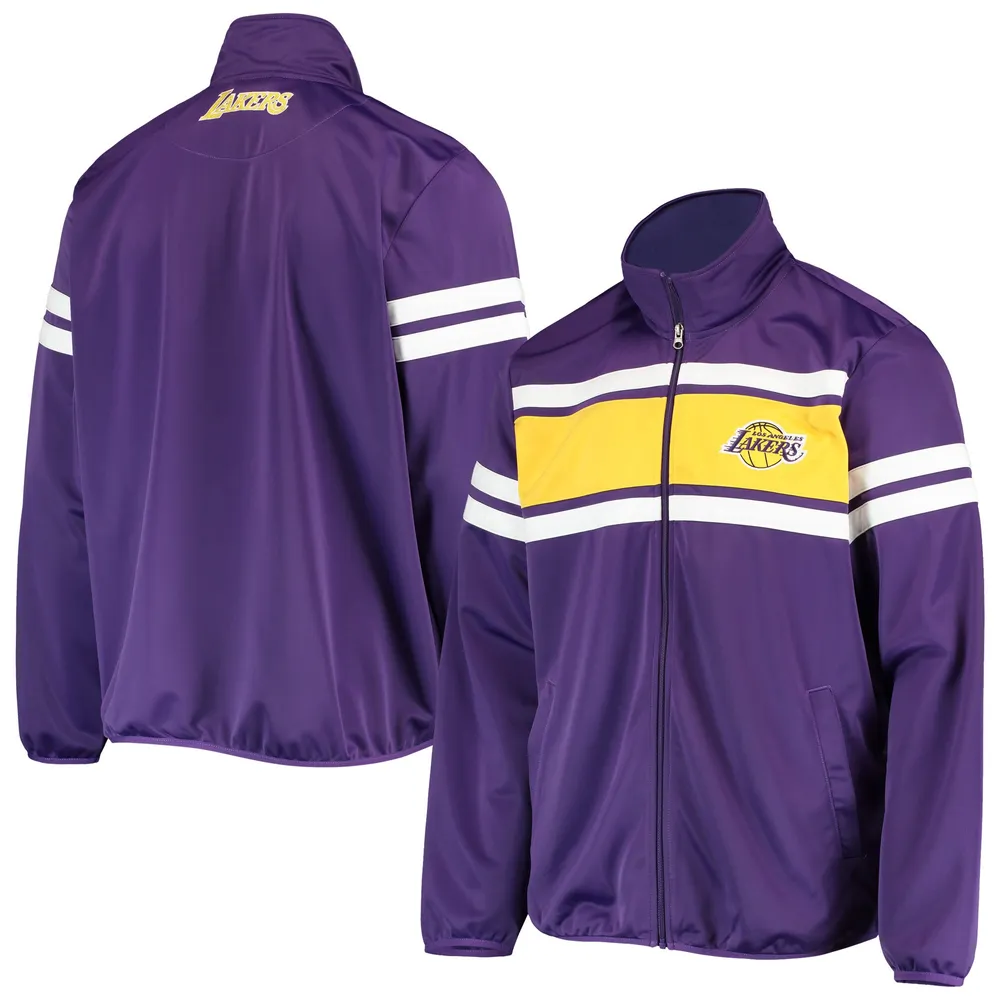 Veste de survêtement à glissière pleine longueur pour homme G-III Sports by Carl Banks Los Angeles Lakers Power Pitcher violet