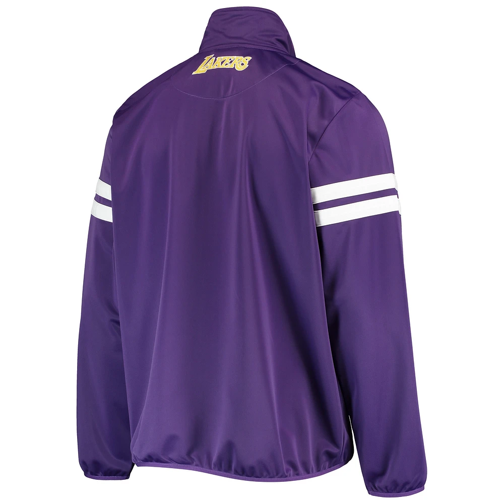 Men's G-III Sports by Carl Banks Purple Los Angeles Lakers Power Pitcher Full-Zip Track Jacket