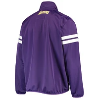 Men's G-III Sports by Carl Banks Purple Los Angeles Lakers Power Pitcher Full-Zip Track Jacket