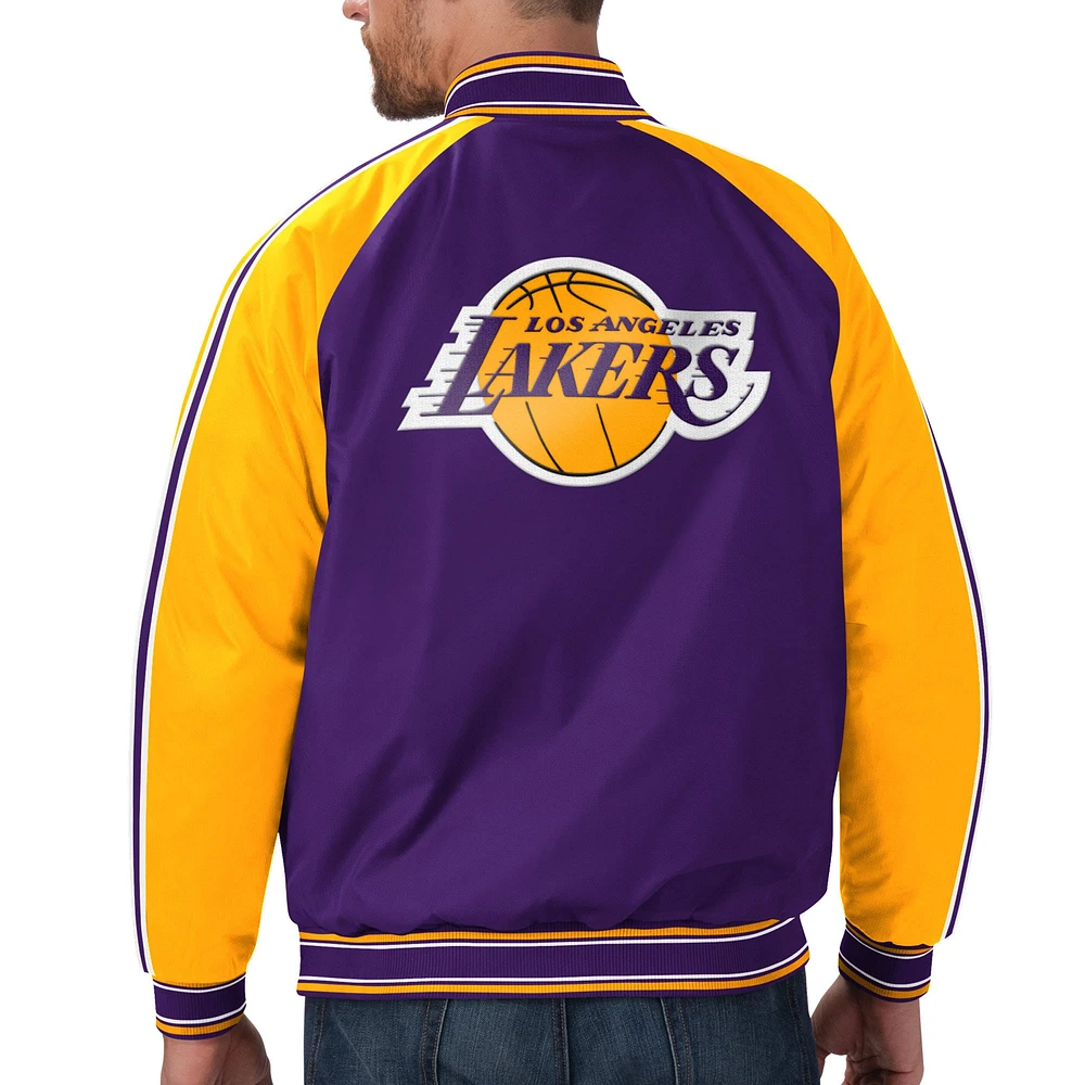 Men's G-III Sports by Carl Banks Purple Los Angeles Lakers Varsity Full-Snap - Jacket