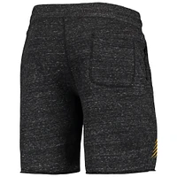 Men's Homage Charcoal Los Angeles Lakers Primary Logo Tri-Blend Sweat Shorts