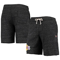 Men's Homage Charcoal Los Angeles Lakers Primary Logo Tri-Blend Sweat Shorts