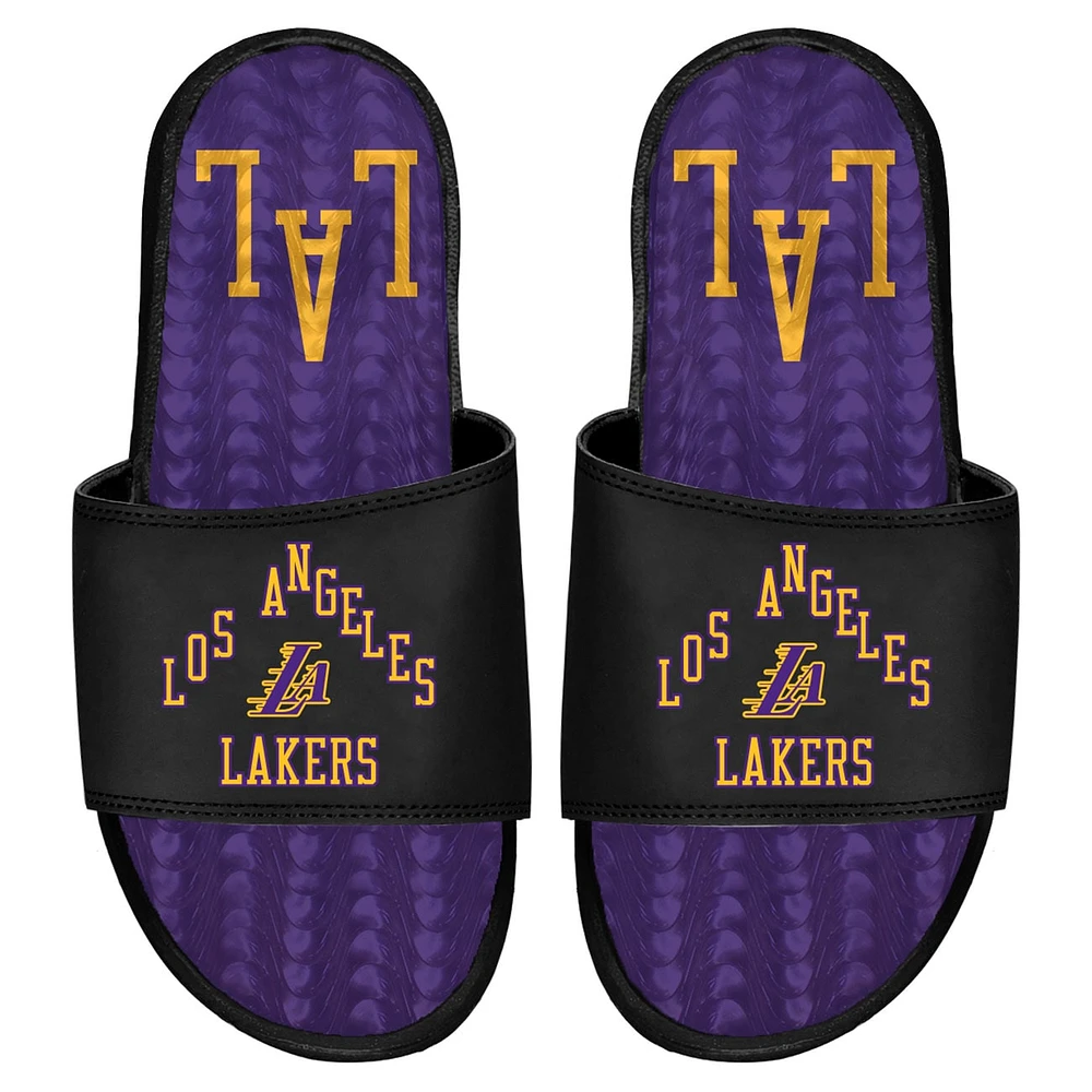 Sandales à glissière en gel ISlide noires Los Angeles Lakers 2023/24 City Edition pour hommes