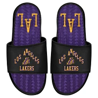 Sandales à glissière en gel ISlide noires Los Angeles Lakers 2023/24 City Edition pour hommes