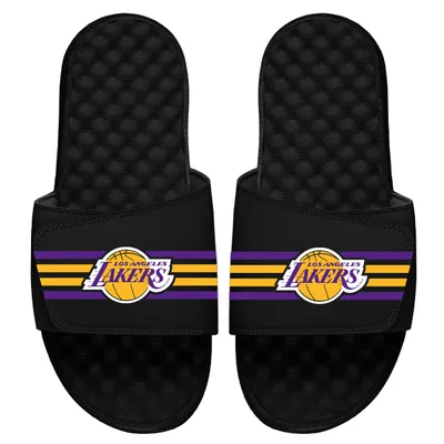 Los Angeles Lakers ISlide Stripes Slide Sandals - Black