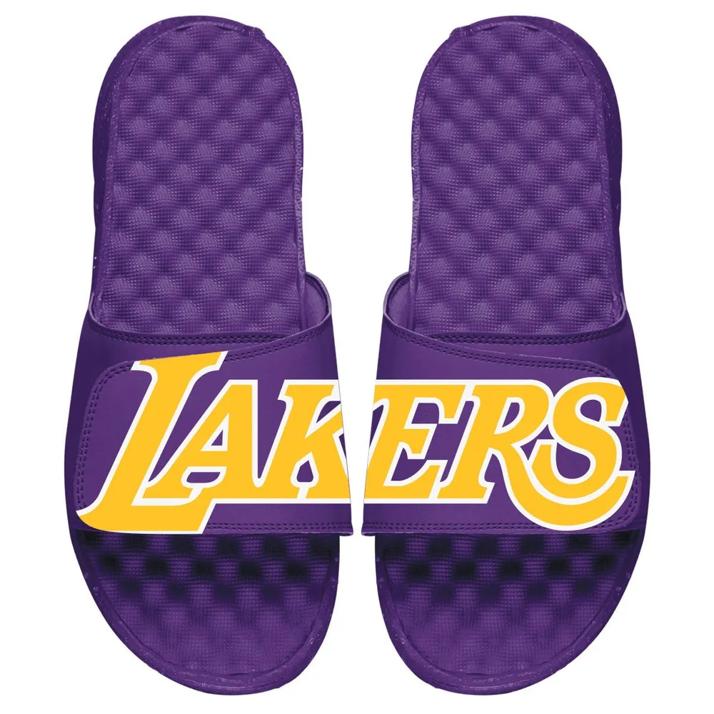 Lids Los Angeles Lakers ISlide Jersey Split Slide Sandals - Purple