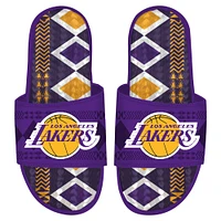 Sandales à enfiler ISlide en gel violet Los Angeles Lakers Shooting Touch Rwanda pour hommes