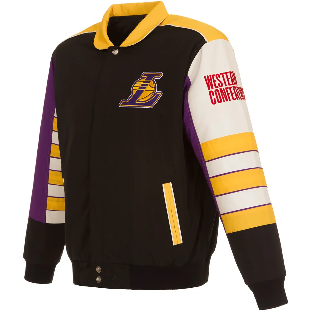 JH Design Men's Los Angeles Lakers Black Varsity Jacket, XXXL