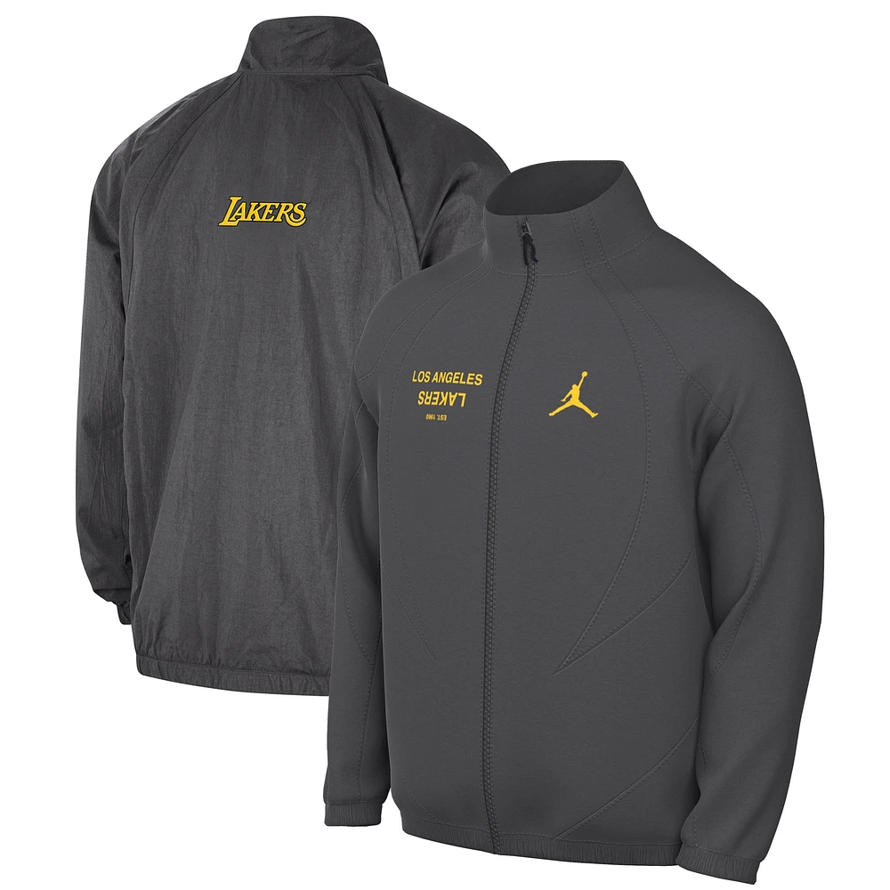 Veste zippée intégrale Jordan Brand Los Angeles Lakers Courtside Statement Edition Jumpman Jam pour homme, grise