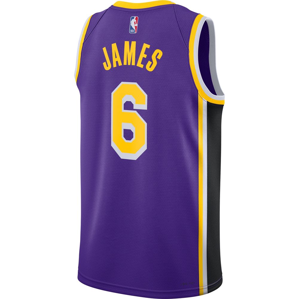 Men's Jordan Brand LeBron James Purple Los Angeles Lakers 2020/21 Swingman - Jersey Statement Edition