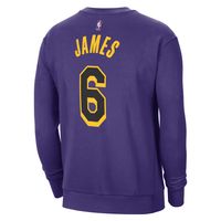 Men's Jordan Brand LeBron James Purple Los Angeles Lakers Statement Name & Number Pullover Sweatshirt