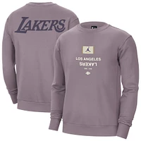 Men's Jordan Brand Purple Los Angeles Lakers Courtside Statement Edition Heavyweight Pullover Sweatshirt