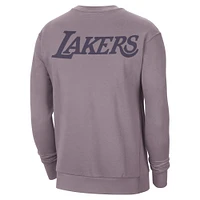 Men's Jordan Brand Purple Los Angeles Lakers Courtside Statement Edition Heavyweight Pullover Sweatshirt