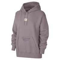 Men's Jordan Brand Purple Los Angeles Lakers Courtside Statement Edition Premium Pullover Hoodie