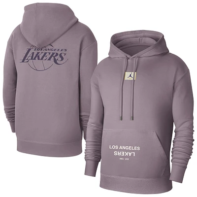 Men's Jordan Brand Purple Los Angeles Lakers Courtside Statement Edition Pullover Hoodie