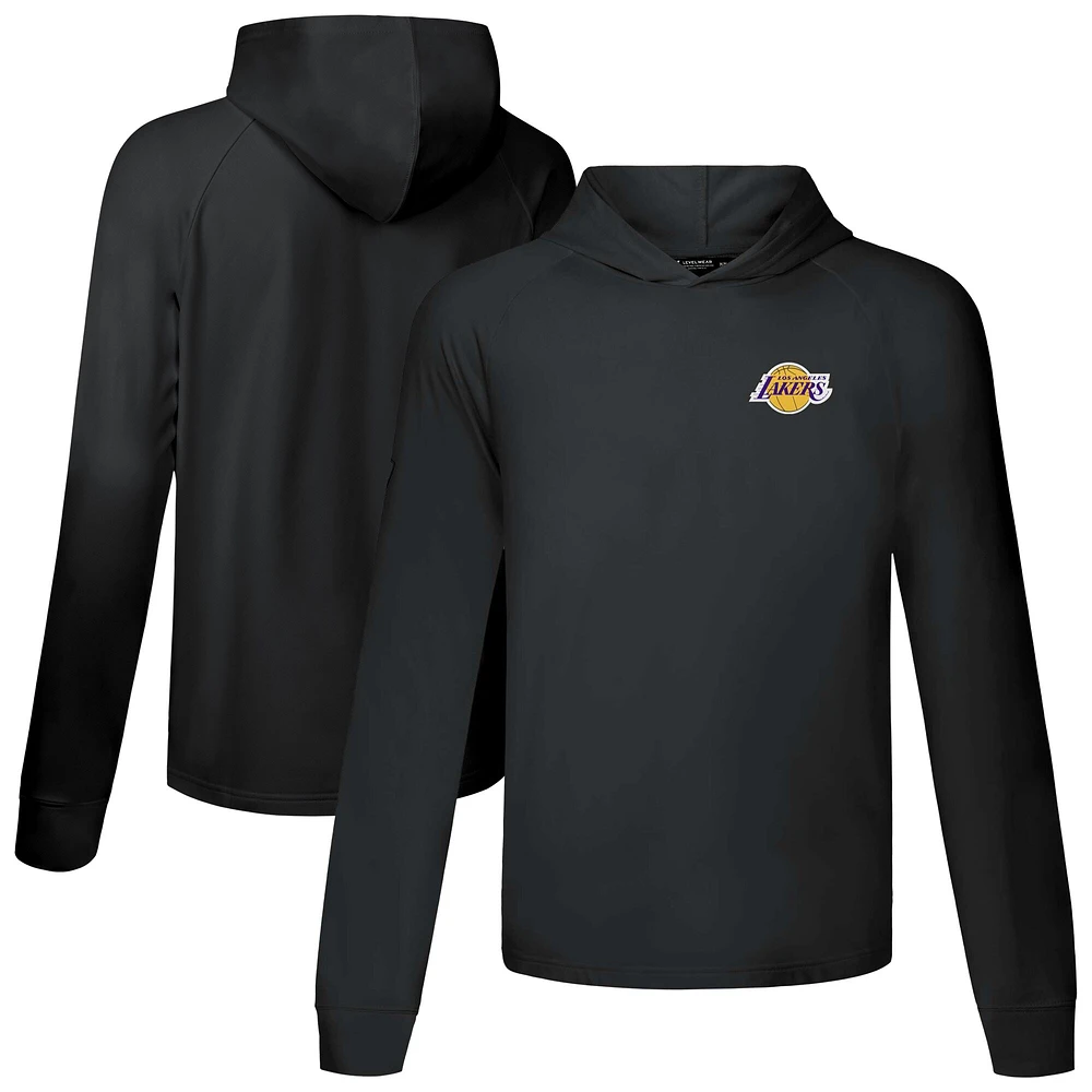 Men's Levelwear Black Los Angeles Lakers Dimension R Pullover Hoodie