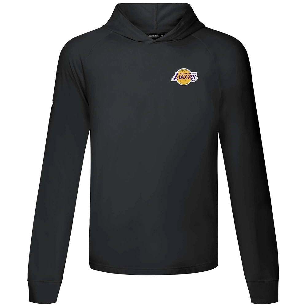 Men's Levelwear Black Los Angeles Lakers Dimension R Pullover Hoodie