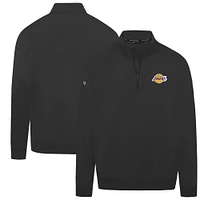 Men's Levelwear Black Los Angeles Lakers Murray Quarter-Zip Pullover