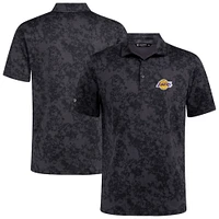 Men's Levelwear Black Los Angeles Lakers Whisper Polo