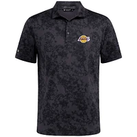 Men's Levelwear Black Los Angeles Lakers Whisper Polo