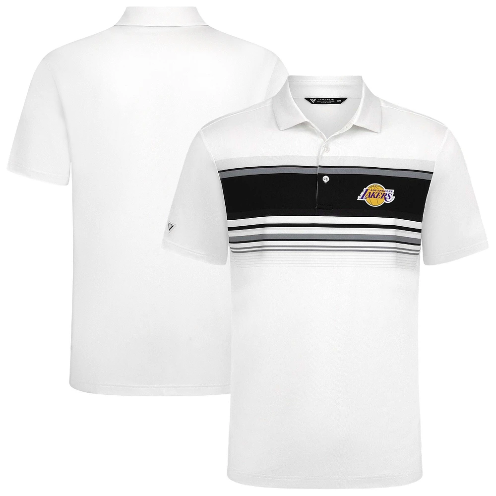 Men's Levelwear White Los Angeles Lakers Onward Polo