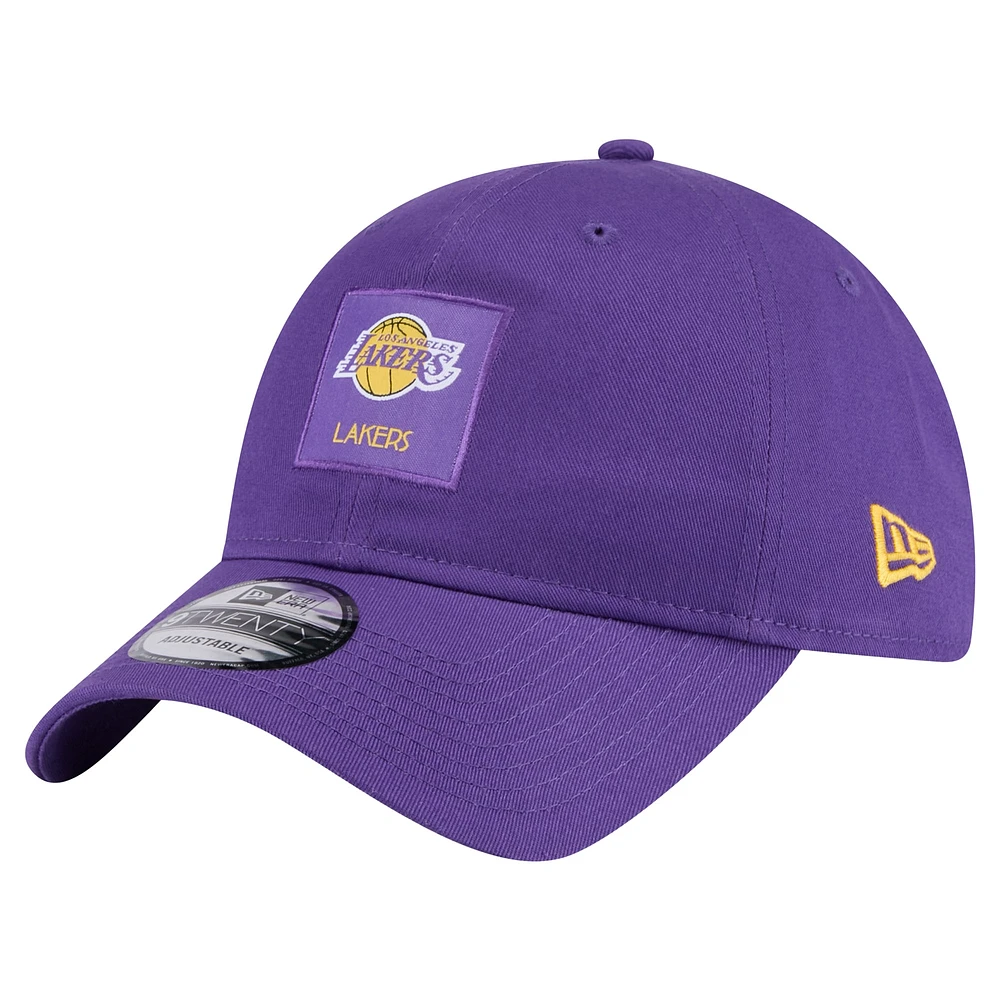 Men's Los Angeles Lakers  New Era Purple Victory Grove Patch 9TWENTY Adjustable Hat