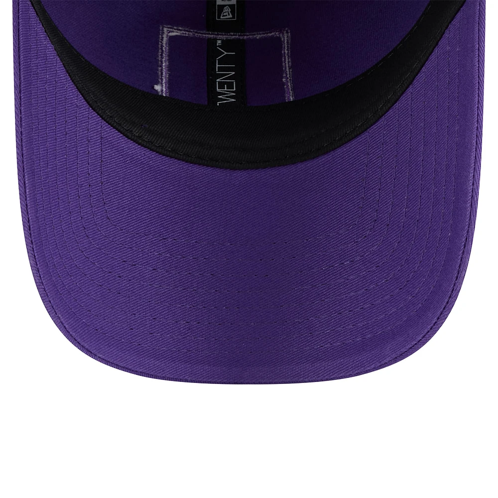 Casquette ajustable 9TWENTY pour homme avec patch Victory Grove de Los Angeles Lakers New Era violet