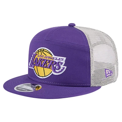 Men's Los Angeles Lakers  New Era Purple Victory Grove Split Panel 9FIFTY Snapback Hat