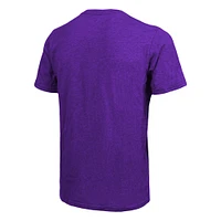 Men's Majestic Threads Heathered Purple Los Angeles Lakers Ball Hog Logo Tri-Blend T-Shirt