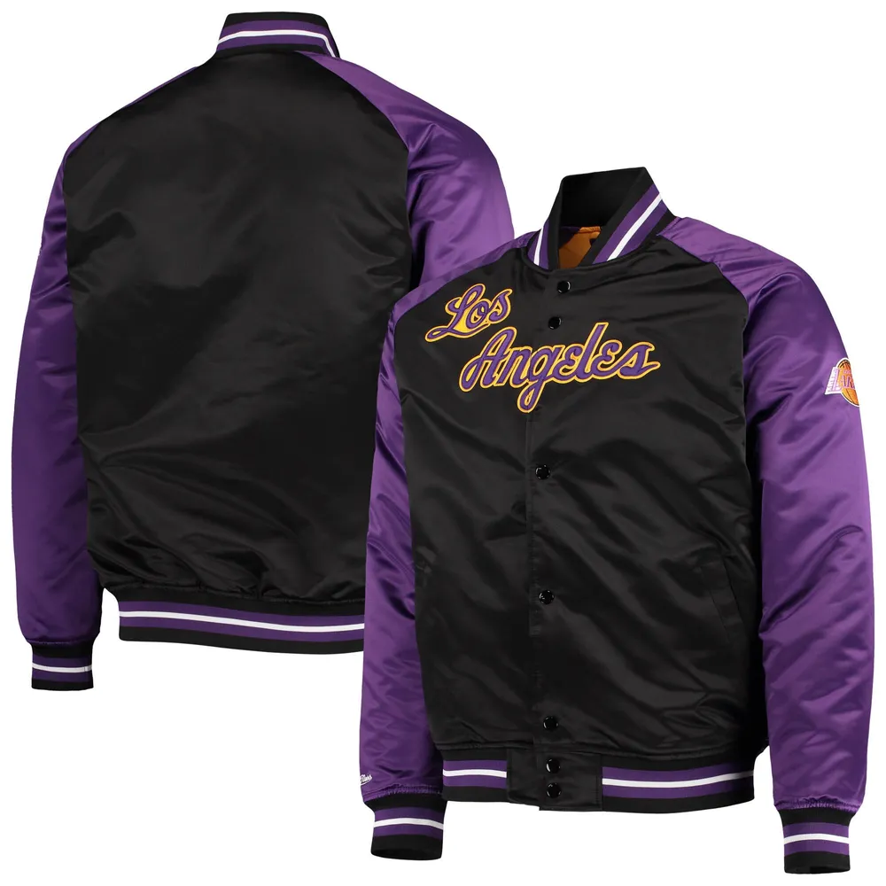 lakers varsity jacket purple