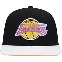 Casquette Snapback Los Angeles Lakers Hardwood Classics Mitch & Ness noir/blanc pour homme