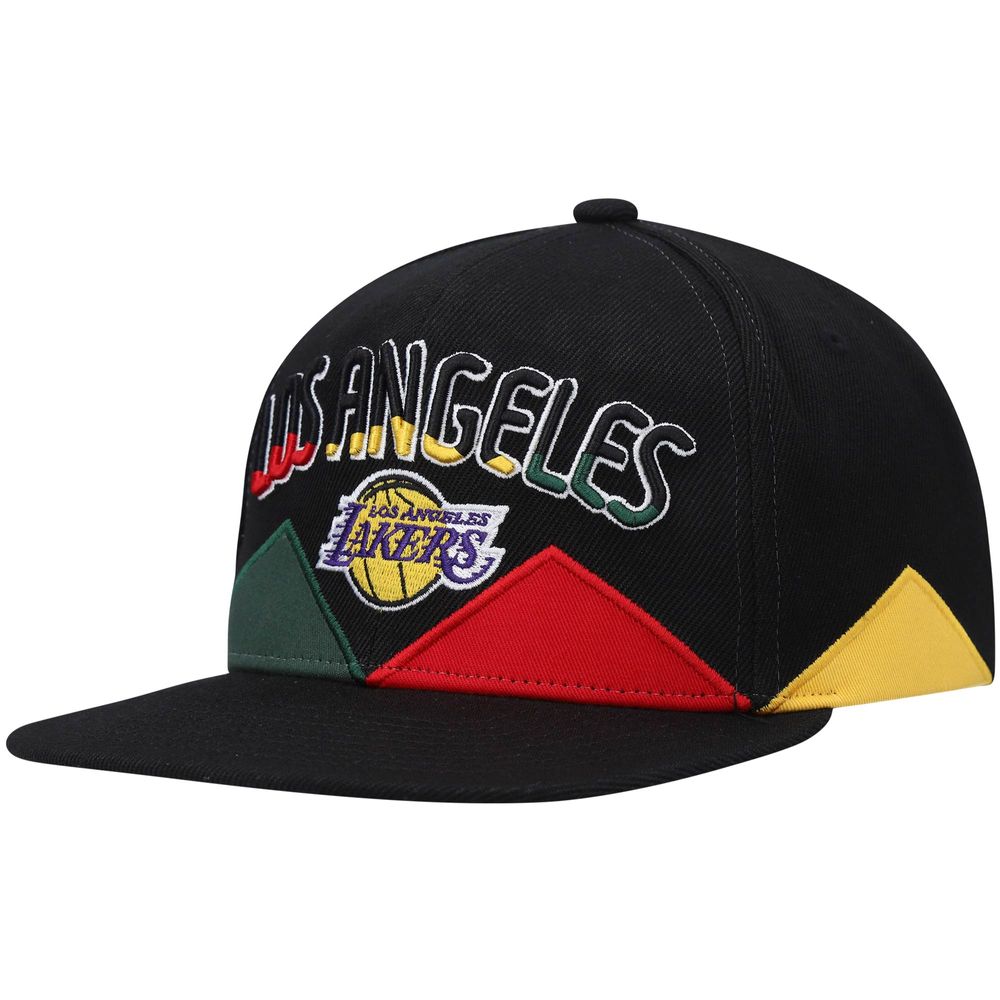 Men's Mitchell & Ness Black Los Angeles Lakers Black History Month Snapback Hat